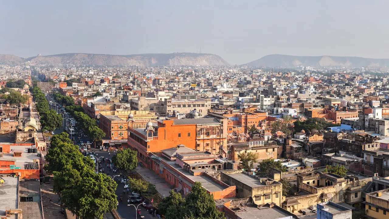 aerial view of a large city