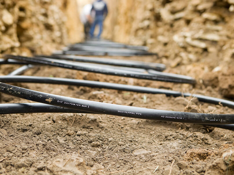 geothermal pipes