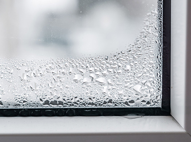 Condensation on a window