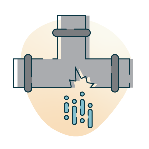 burst pipe icon