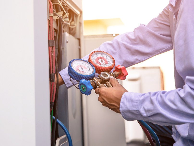 Energy audit on an HVAC unit