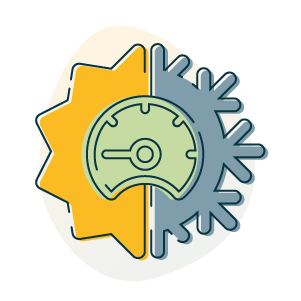 heating and cooling icon