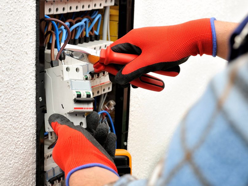 electrician performing wiring service
