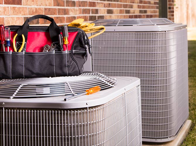 Newly installed AC units