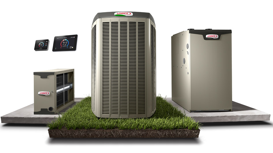 collage of Lennox HVAC products